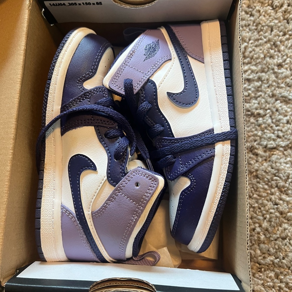 Jordan Kids Shoes in Purple and White